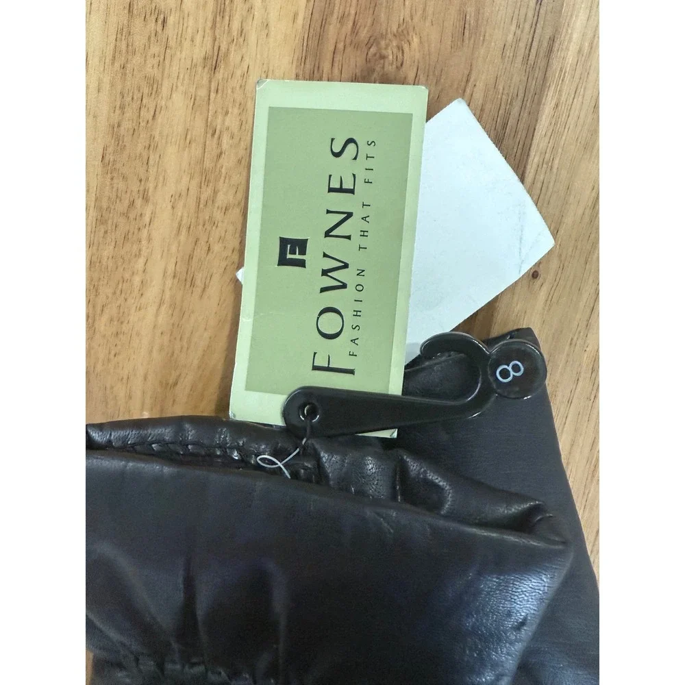 NEW Vintage Fownes Gloves Size 8 Black Lined Women's‎ Driving
